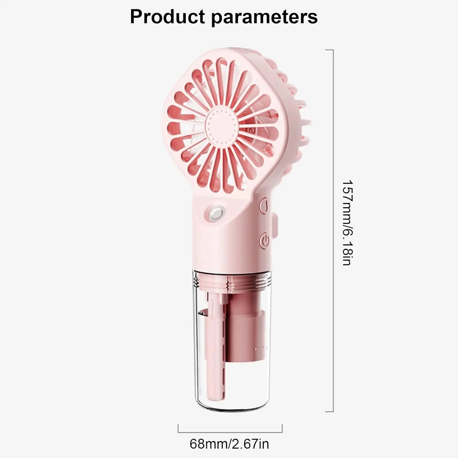 Mini Pocket USB Rechargeable Portable Misting Fan with 4 Adjustable Speeds Battery Operated Personal Mister Fan Spray Water Mist