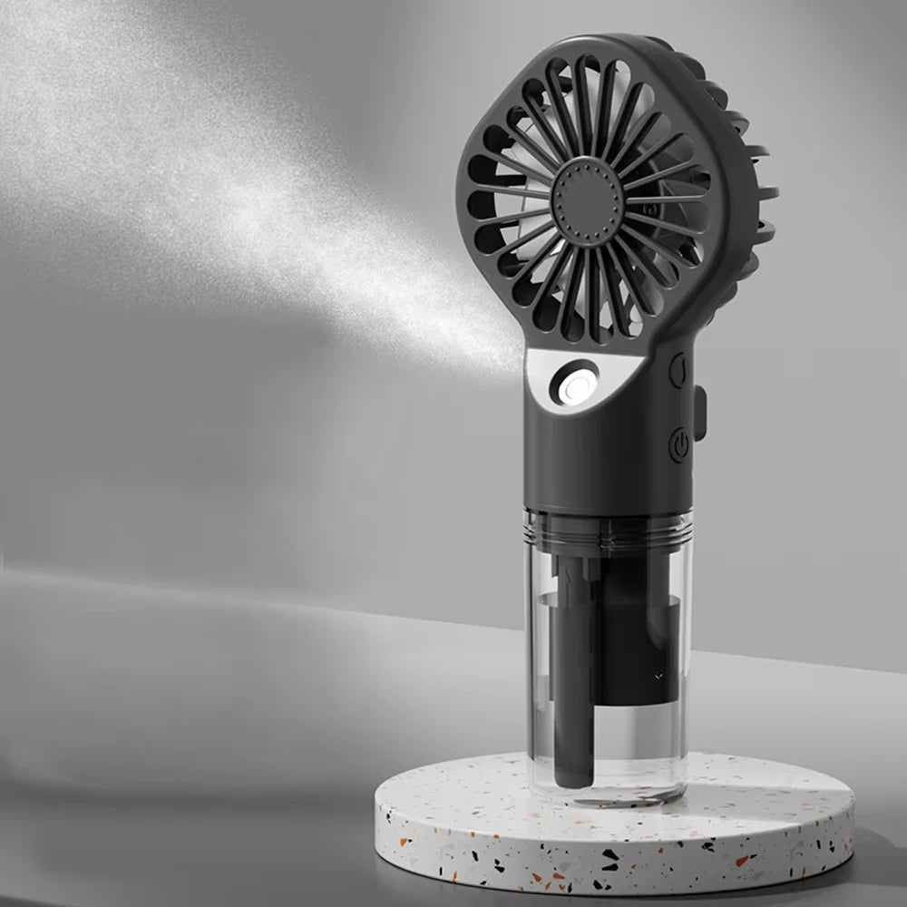 Mini Pocket USB Rechargeable Portable Misting Fan with 4 Adjustable Speeds Battery Operated Personal Mister Fan Spray Water Mist