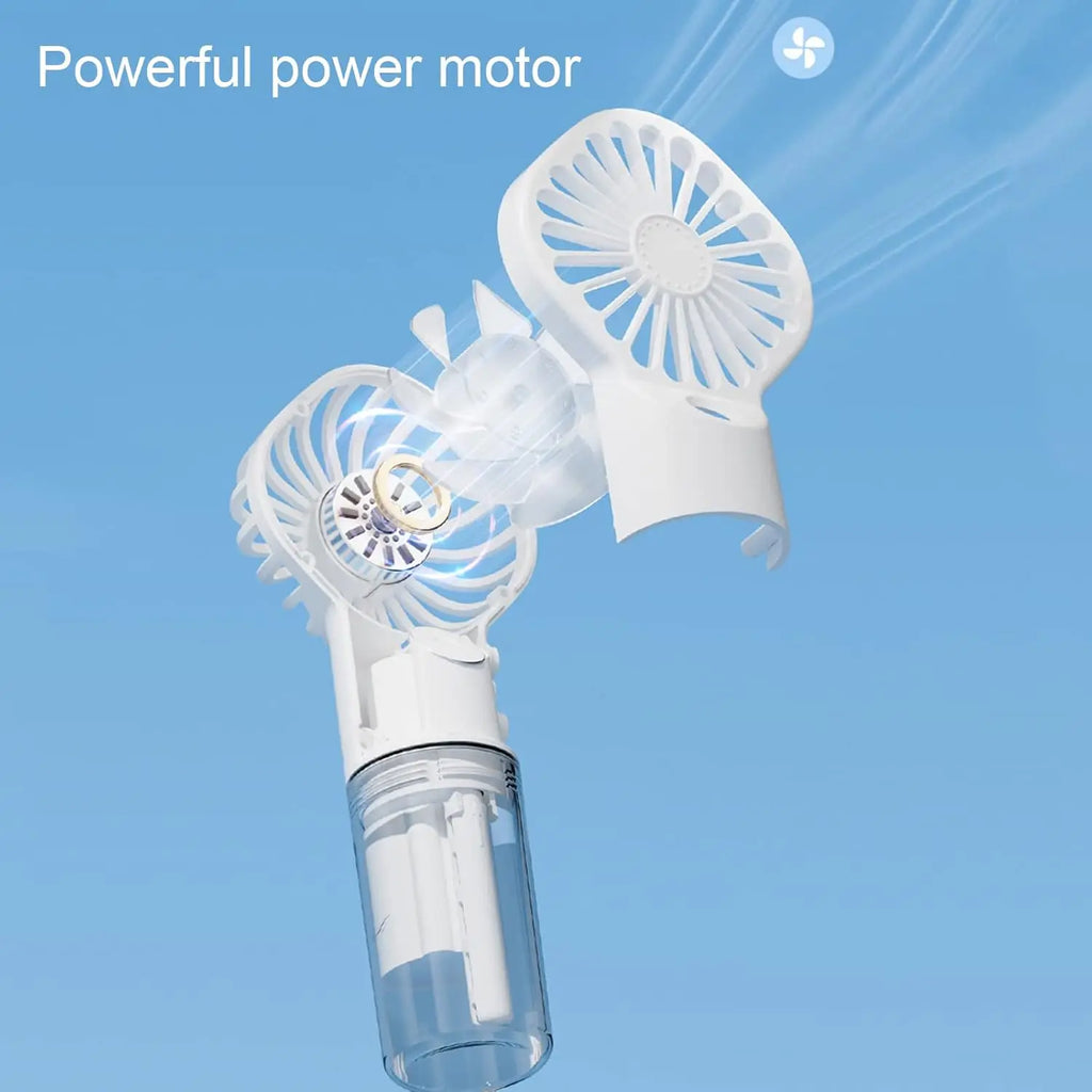 Mini Pocket USB Rechargeable Portable Misting Fan with 4 Adjustable Speeds Battery Operated Personal Mister Fan Spray Water Mist